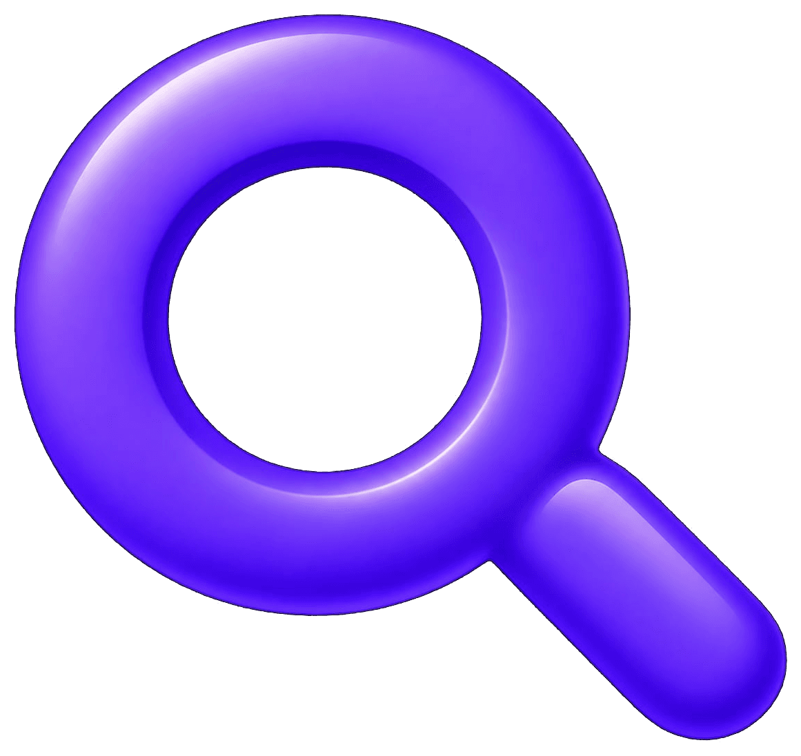 Discover icon - 3D magnifying glass